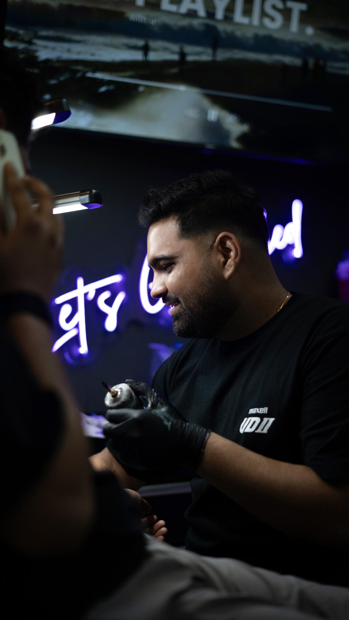 InkMe Toronto Studio Tattoo Artist at Work